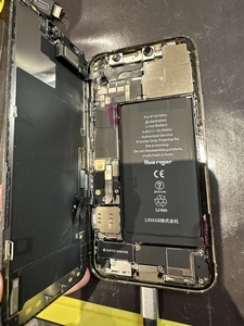 バッテリー交換完了前の仮付け動作確認中