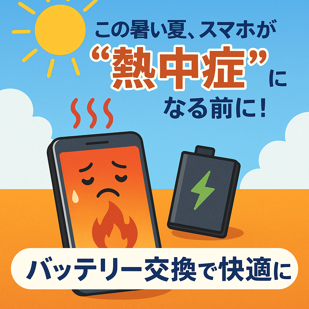 この暑い夏、スマホが“熱中症”になる前に！バッテリー交換で快適に