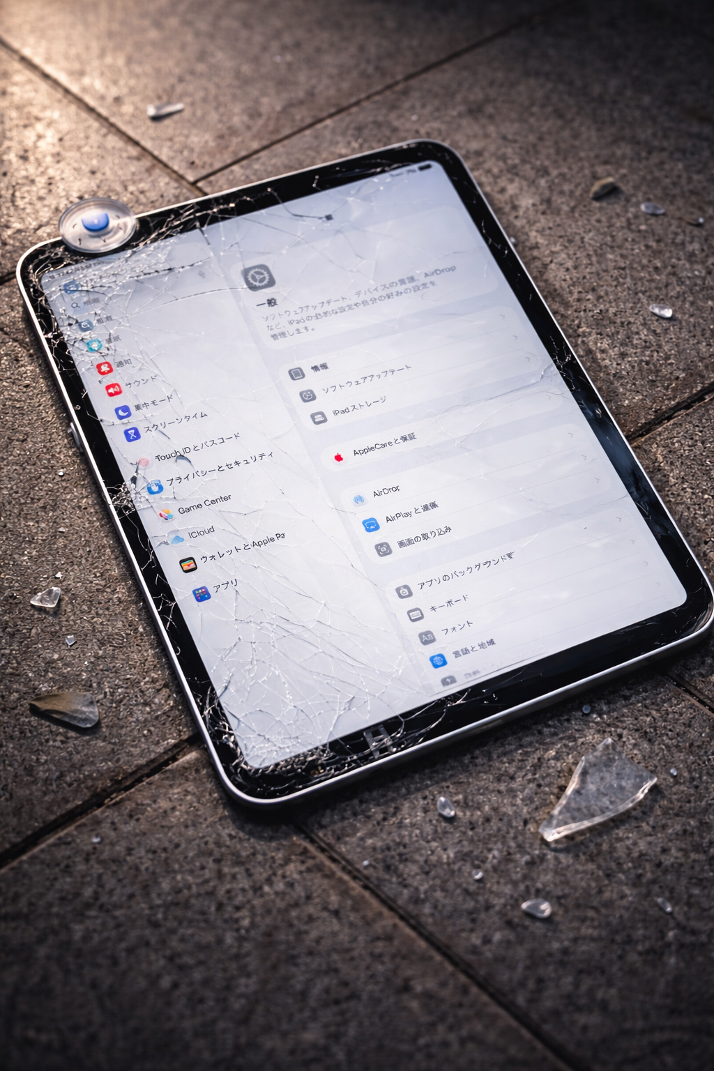 落として踏んで完全破損💦 iPad第10世代 タッチパネル交換【由利本荘市からのご来店】