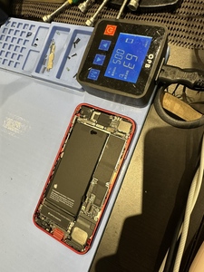 画面取り外し後は背面側を温める