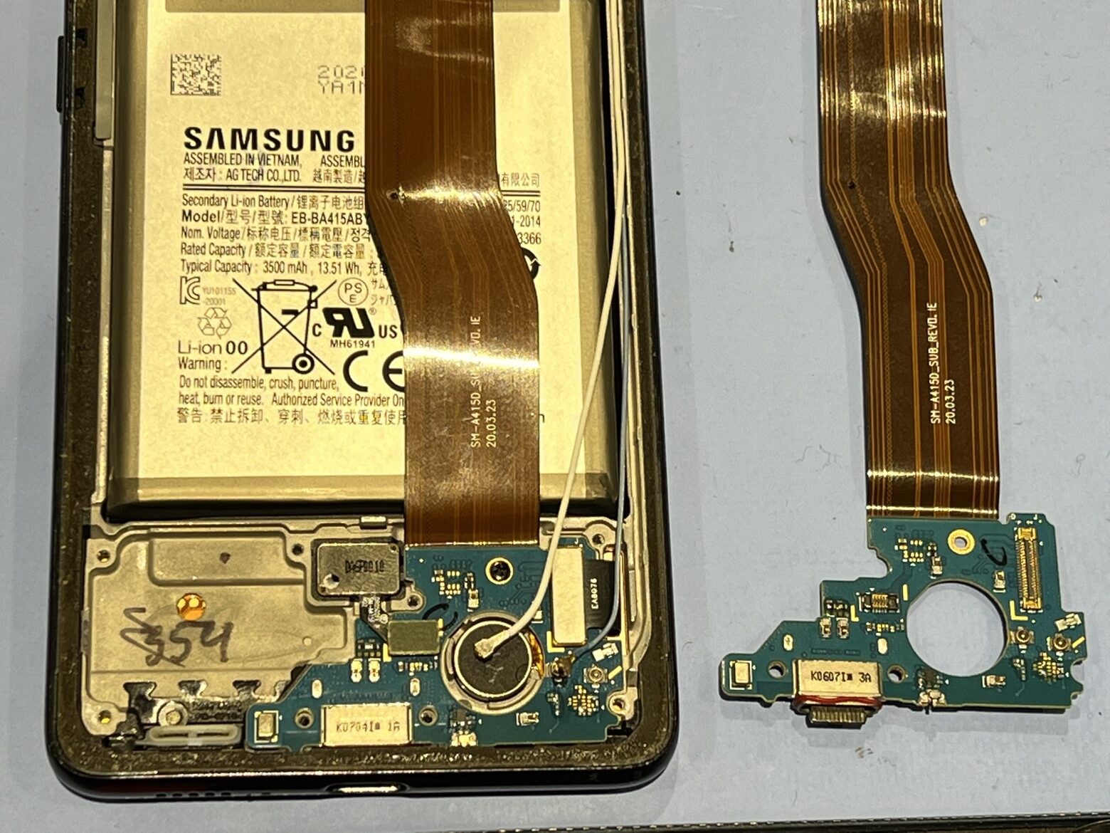 3日前から怪しかった…放置した結果“起動不可”に｜Galaxy A41充電口修理⚠️【秋田県潟上市からのご来店】