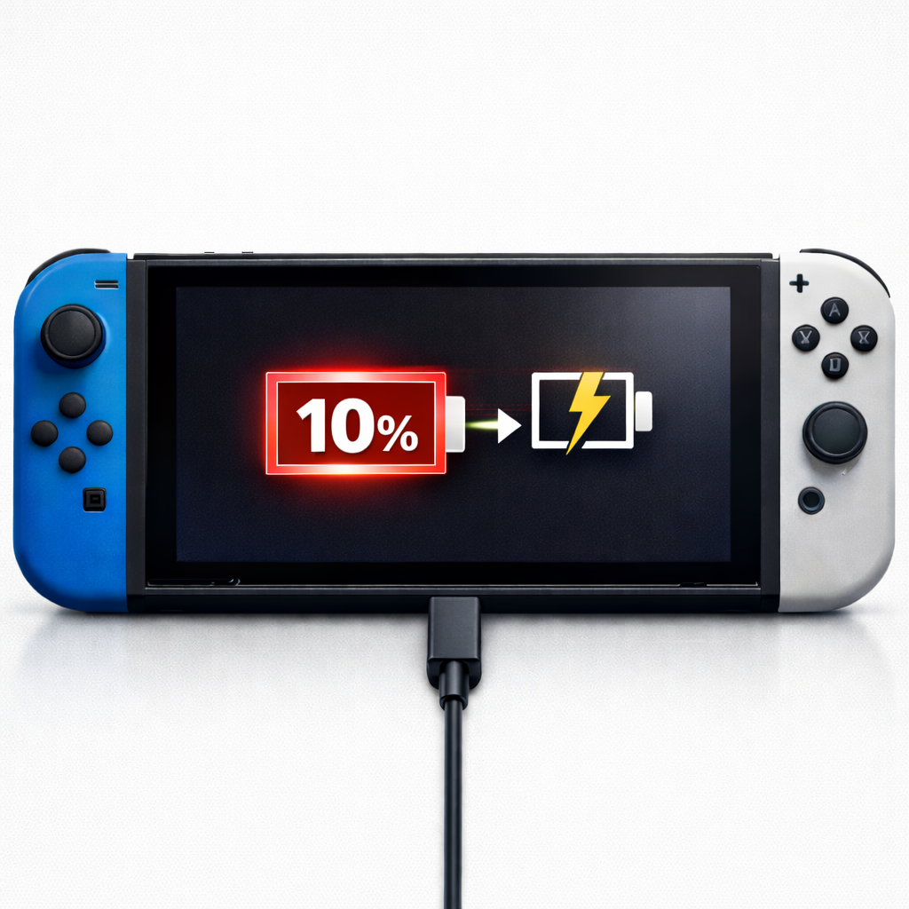 Switchのバッテリー表示がおかしい？残量がコロコロ変わる症状はバッテリー交換で改善！【湯沢市からのご来店】