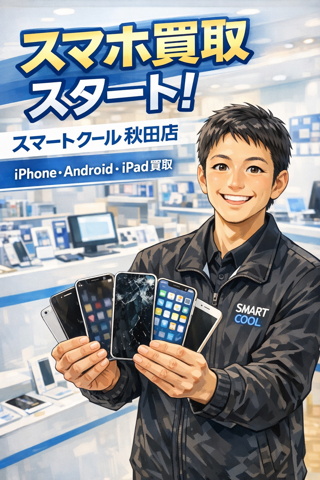 スマートクール秋田店でスマホ買取サービスを開始しました！
